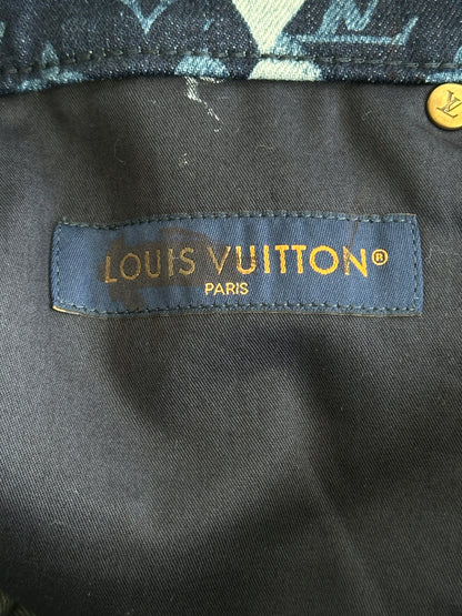 Louis Vuitton Blue Floral Monogram Jeans