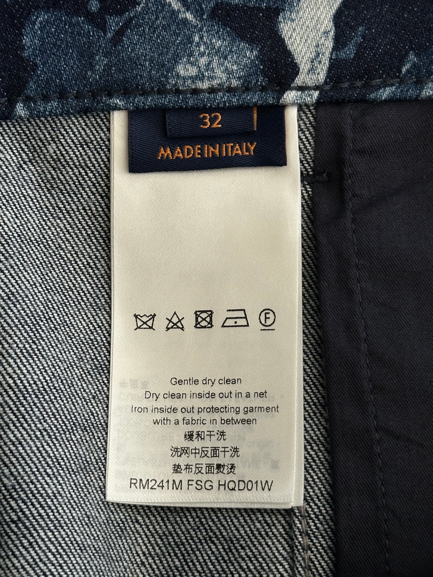 Louis Vuitton Blue Floral Monogram Jeans