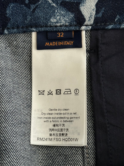 Louis Vuitton Blue Floral Monogram Jeans