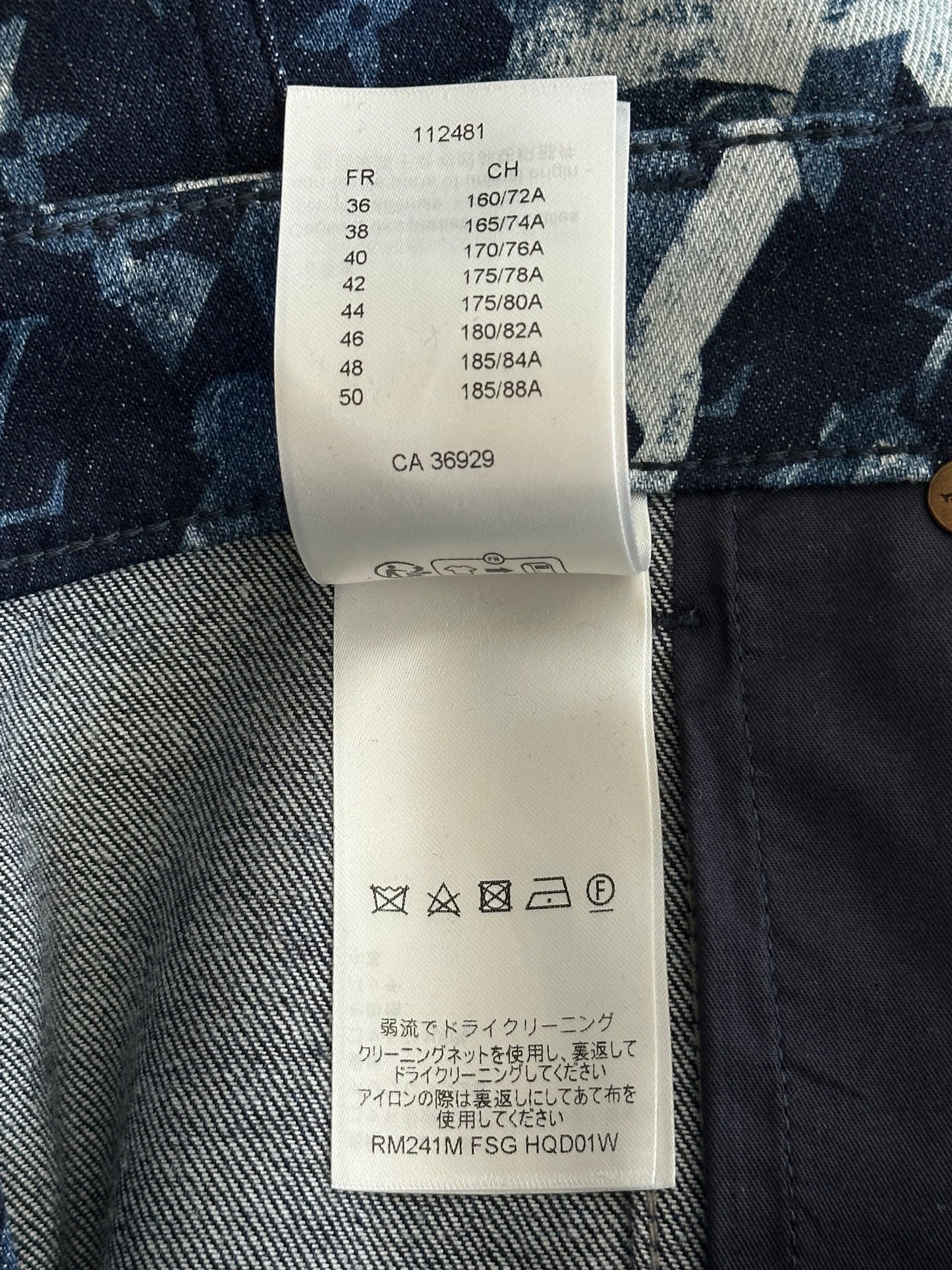 Louis Vuitton Blue Floral Monogram Jeans