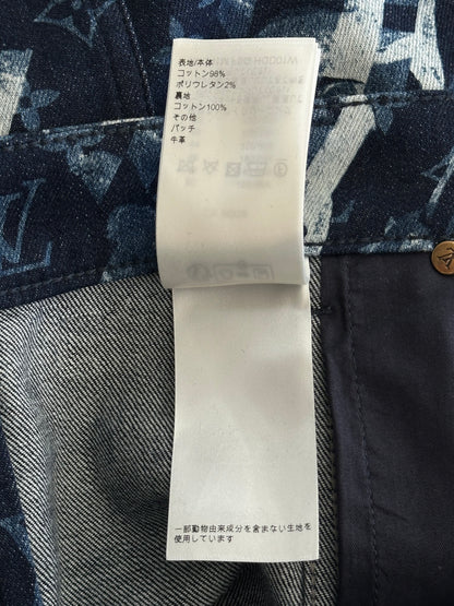 Louis Vuitton Blue Floral Monogram Jeans