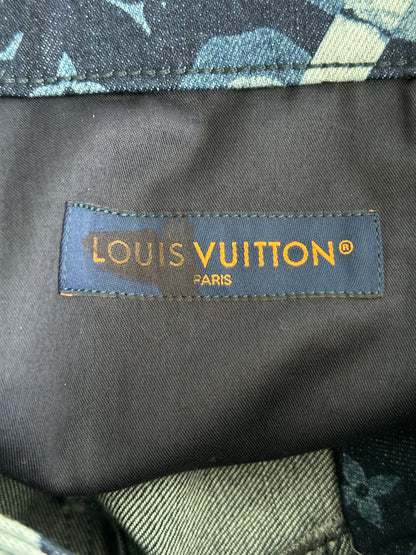 Louis Vuitton Blue Floral Monogram Jeans