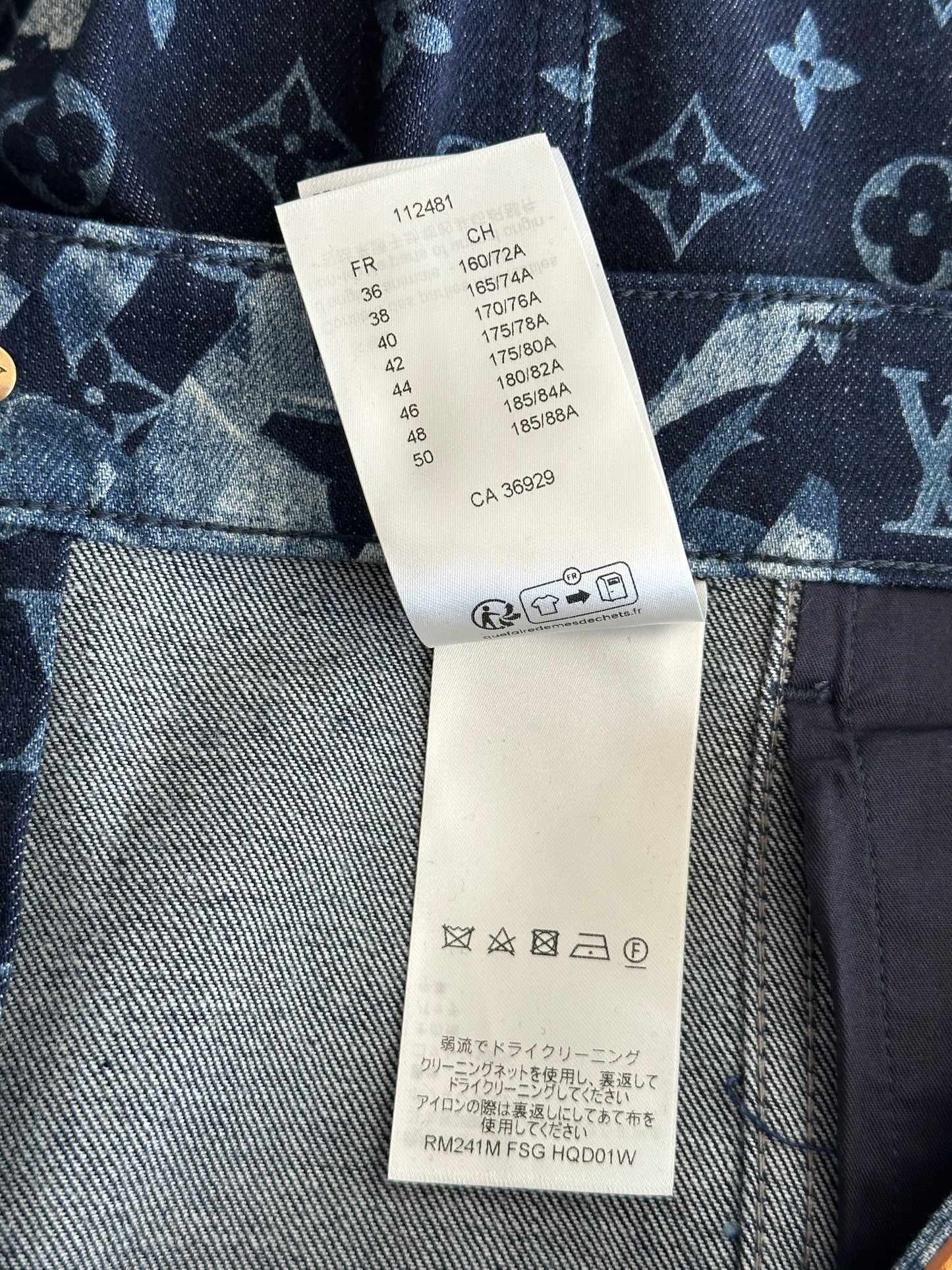Louis Vuitton Blue Floral Monogram Jeans