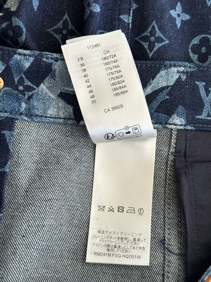 Louis Vuitton Blue Floral Monogram Jeans