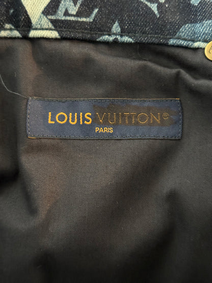 Louis Vuitton Blue Floral Monogram Jeans