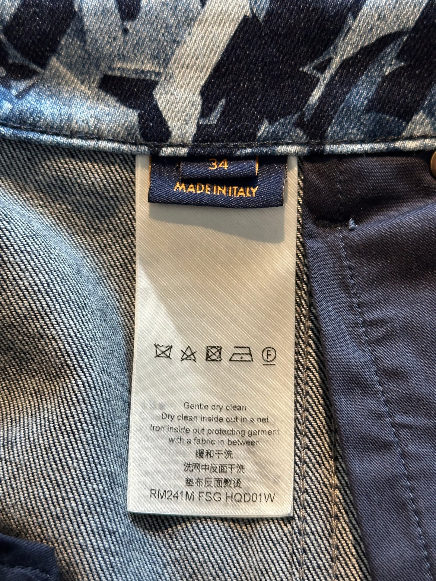 Louis Vuitton Blue Floral Monogram Jeans