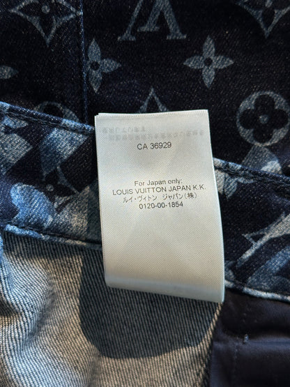Louis Vuitton Blue Floral Monogram Jeans