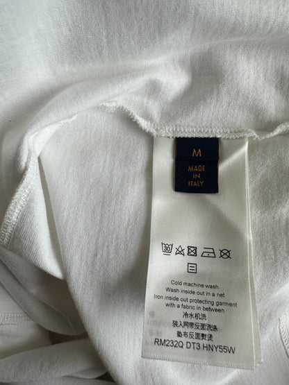 Louis Vuitton White Embossed Logo T-Shirt