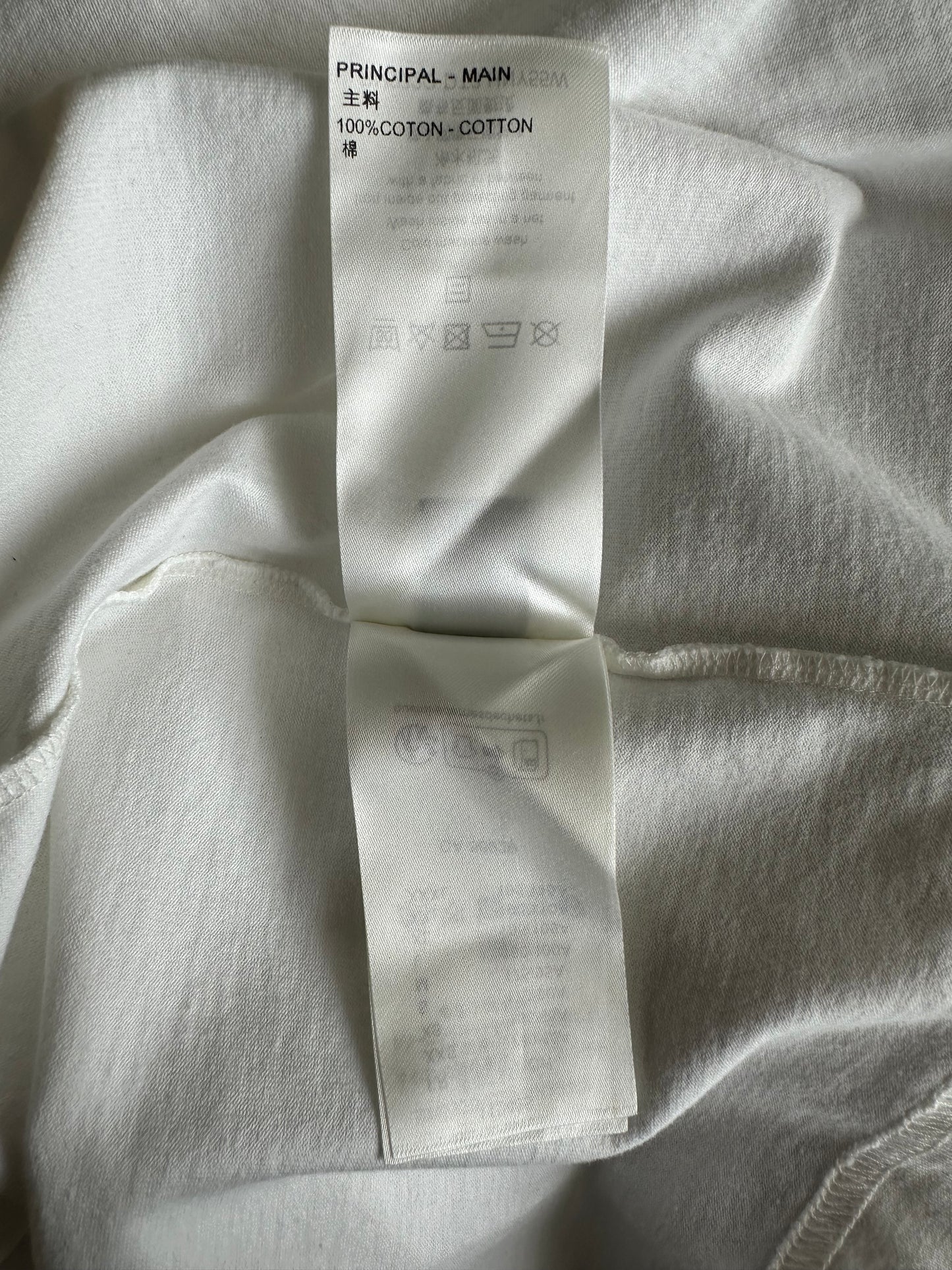 Louis Vuitton White Embossed Logo T-Shirt