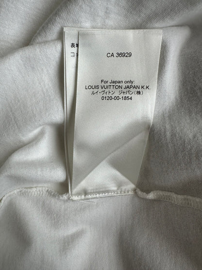 Louis Vuitton White Embossed Logo T-Shirt