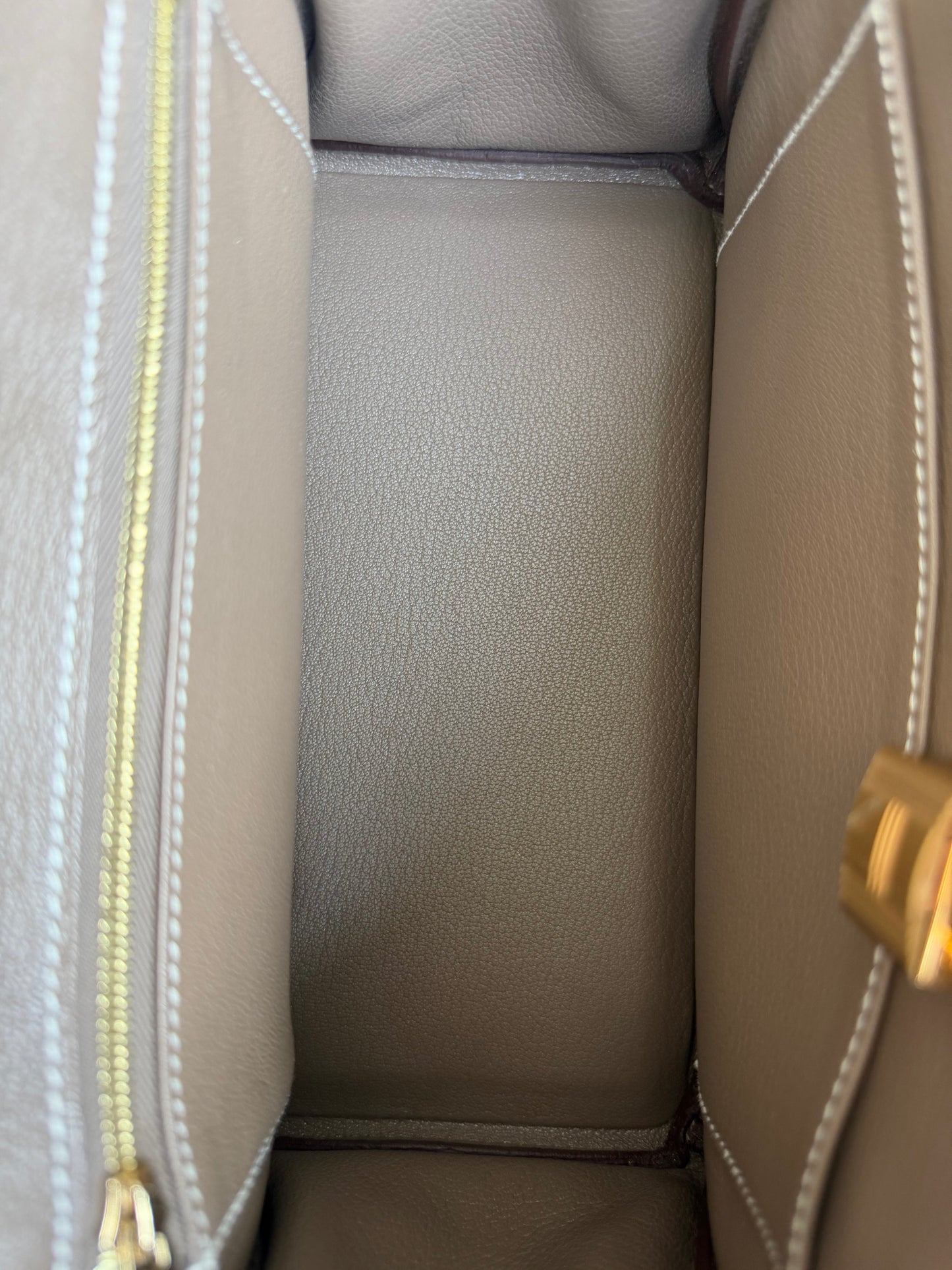 Hermes Etoupe Togo & Gold Hardware Birkin 25
