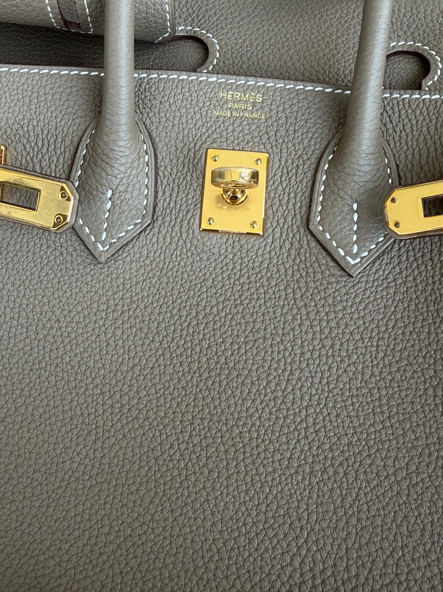 Hermes Etoupe Togo & Gold Hardware Birkin 25