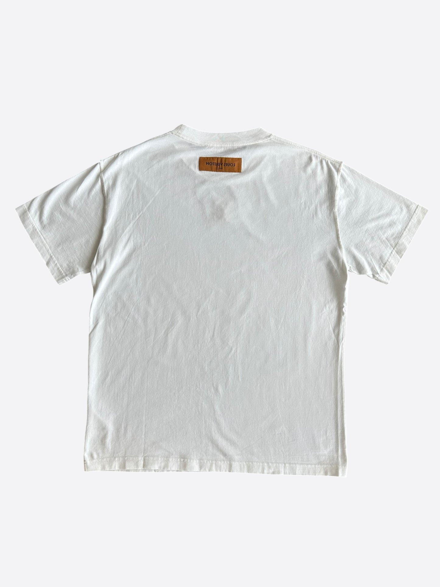 Louis Vuitton White Embossed Logo T-Shirt