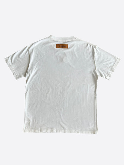 Louis Vuitton White Embossed Logo T-Shirt