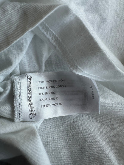 Chrome Hearts White & Black Scroll Logo T-Shirt