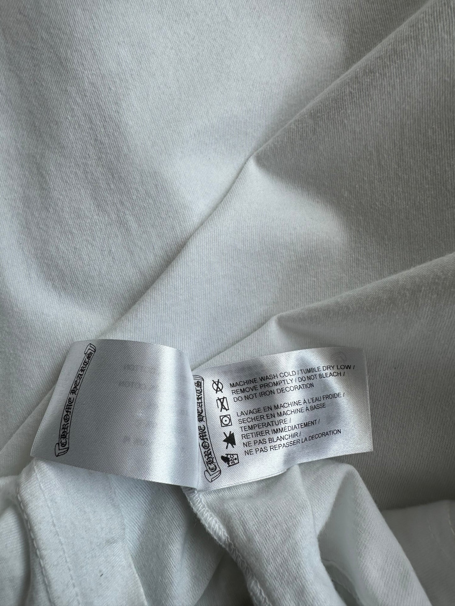 Chrome Hearts White & Black Scroll Logo T-Shirt