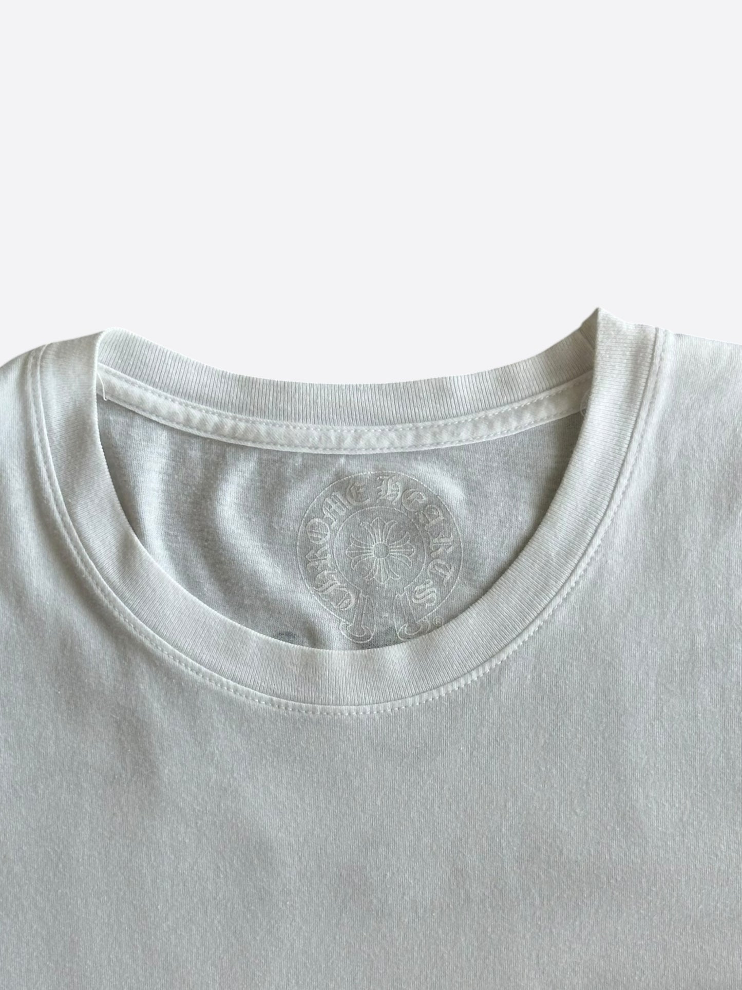 Chrome Hearts White & Black Scroll Logo T-Shirt
