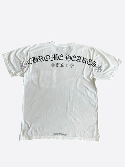 Chrome Hearts White & Black Scroll Logo T-Shirt