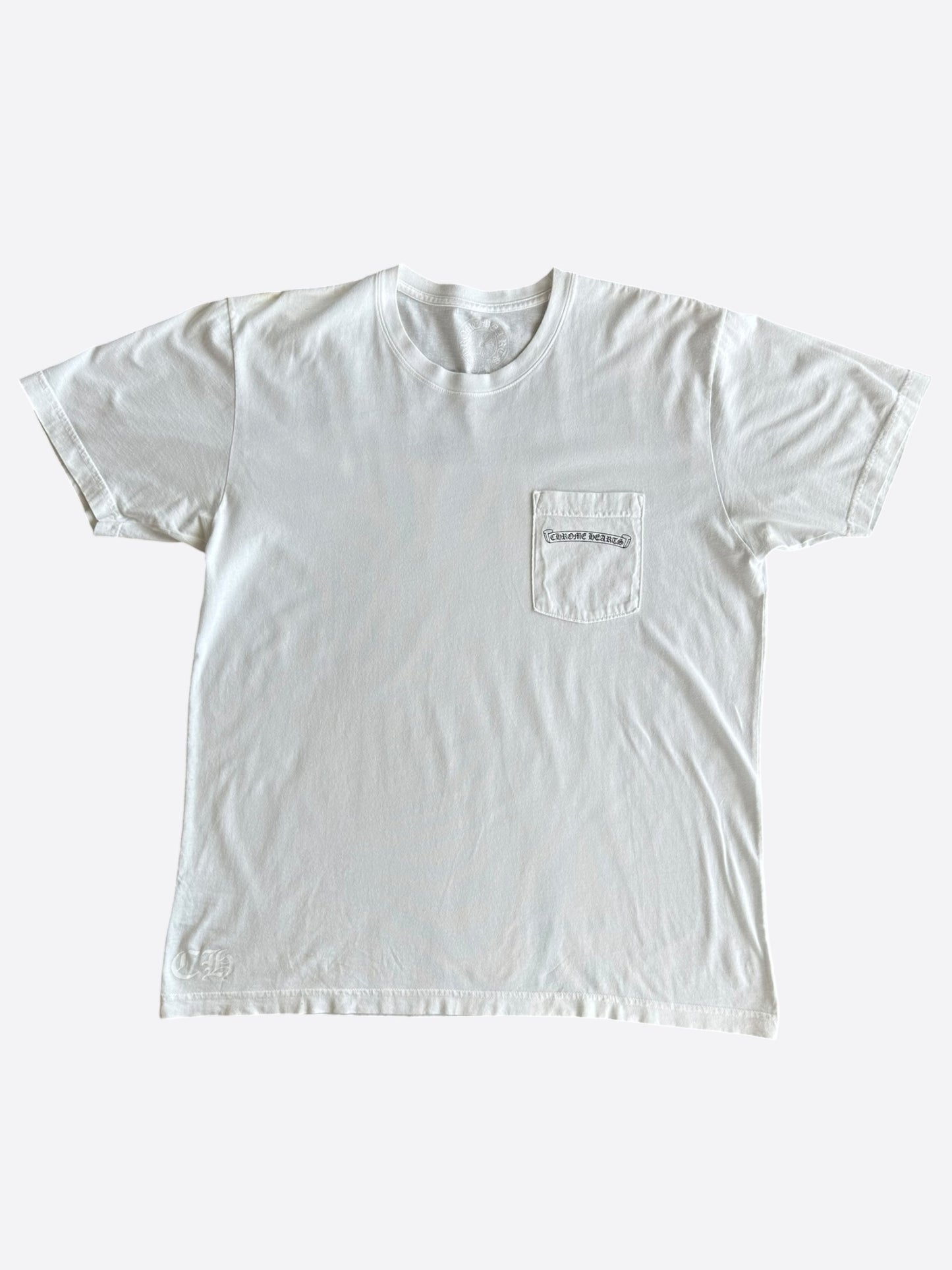 Chrome Hearts White & Black Scroll Logo T-Shirt