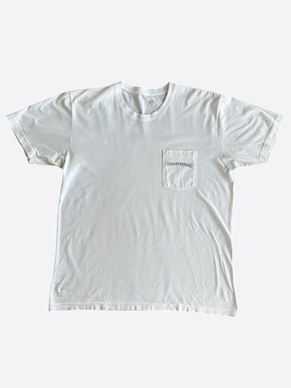 Chrome Hearts White & Black Scroll Logo T-Shirt