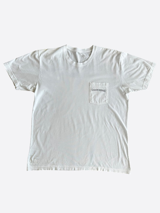 Chrome Hearts White & Black Scroll Logo T-Shirt
