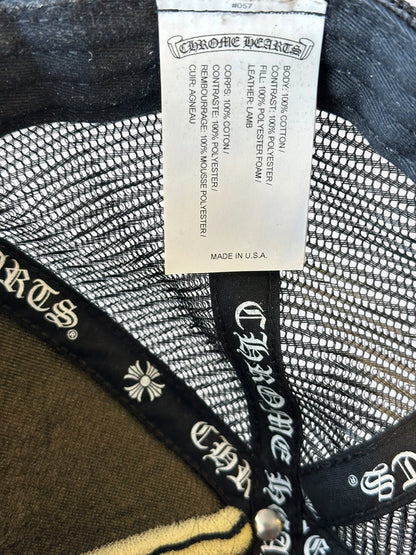 Chrome Hearts Black & White Triple Cross Patch Trucker Hat
