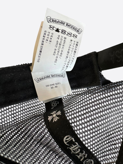 Chrome Hearts Black & White Triple Cross Patch Trucker Hat