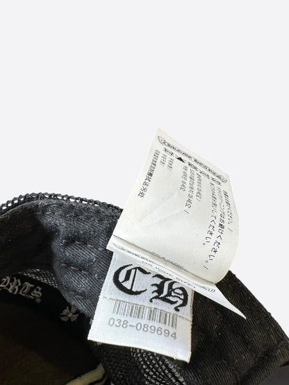 Chrome Hearts Black & White Triple Cross Patch Trucker Hat
