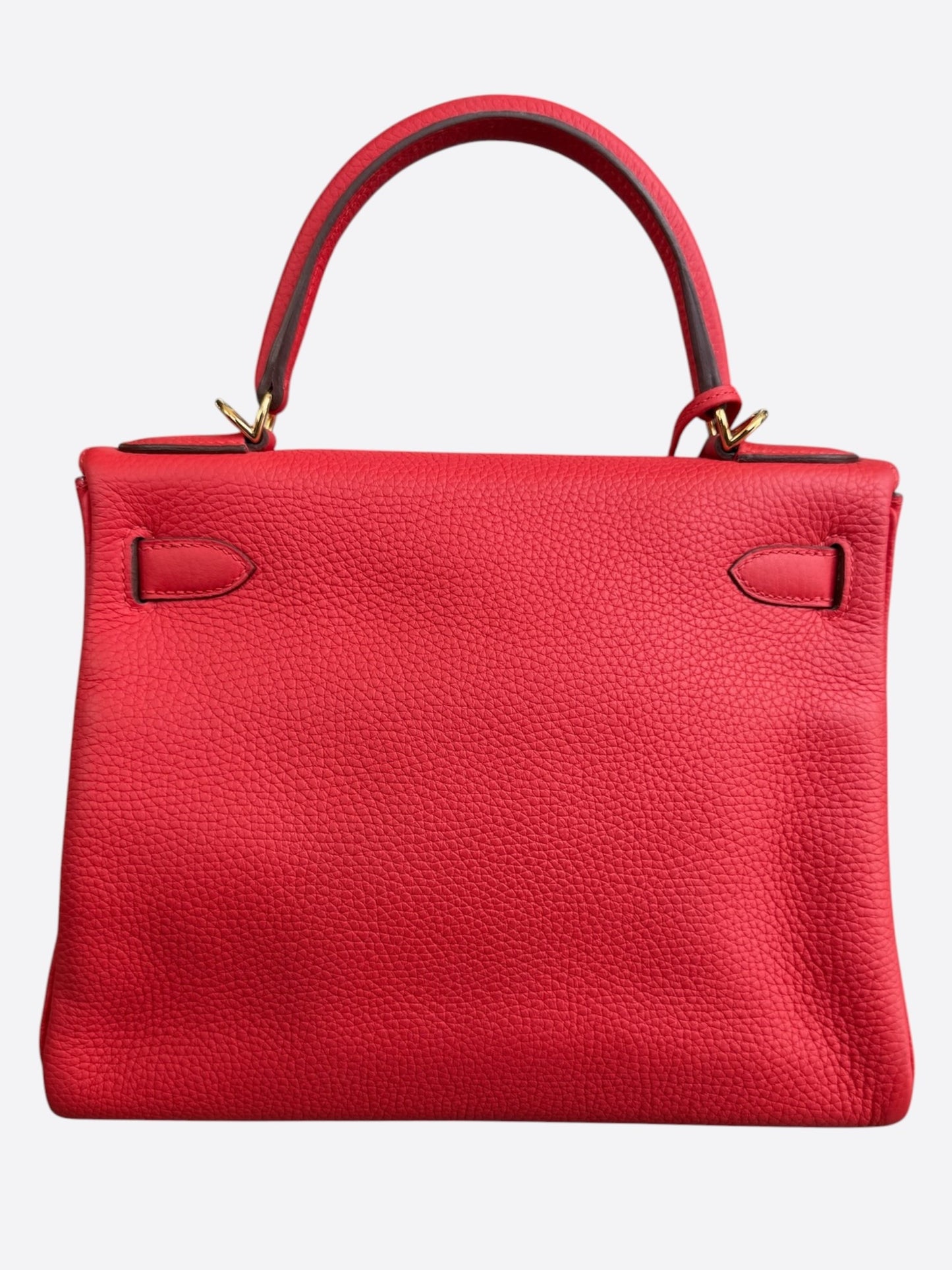 Hermes Rouge Casaque Togo & Gold Hardware Kelly 28