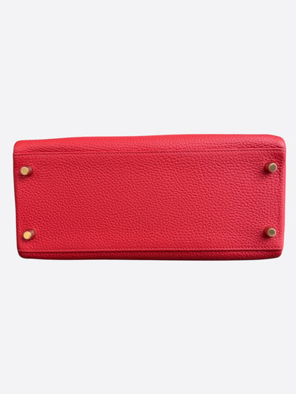 Hermes Rouge Casaque Togo & Gold Hardware Kelly 28