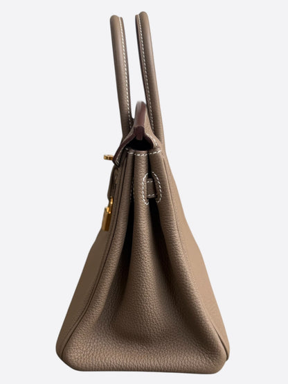 Hermes Etoupe Togo & Gold Hardware Birkin 25