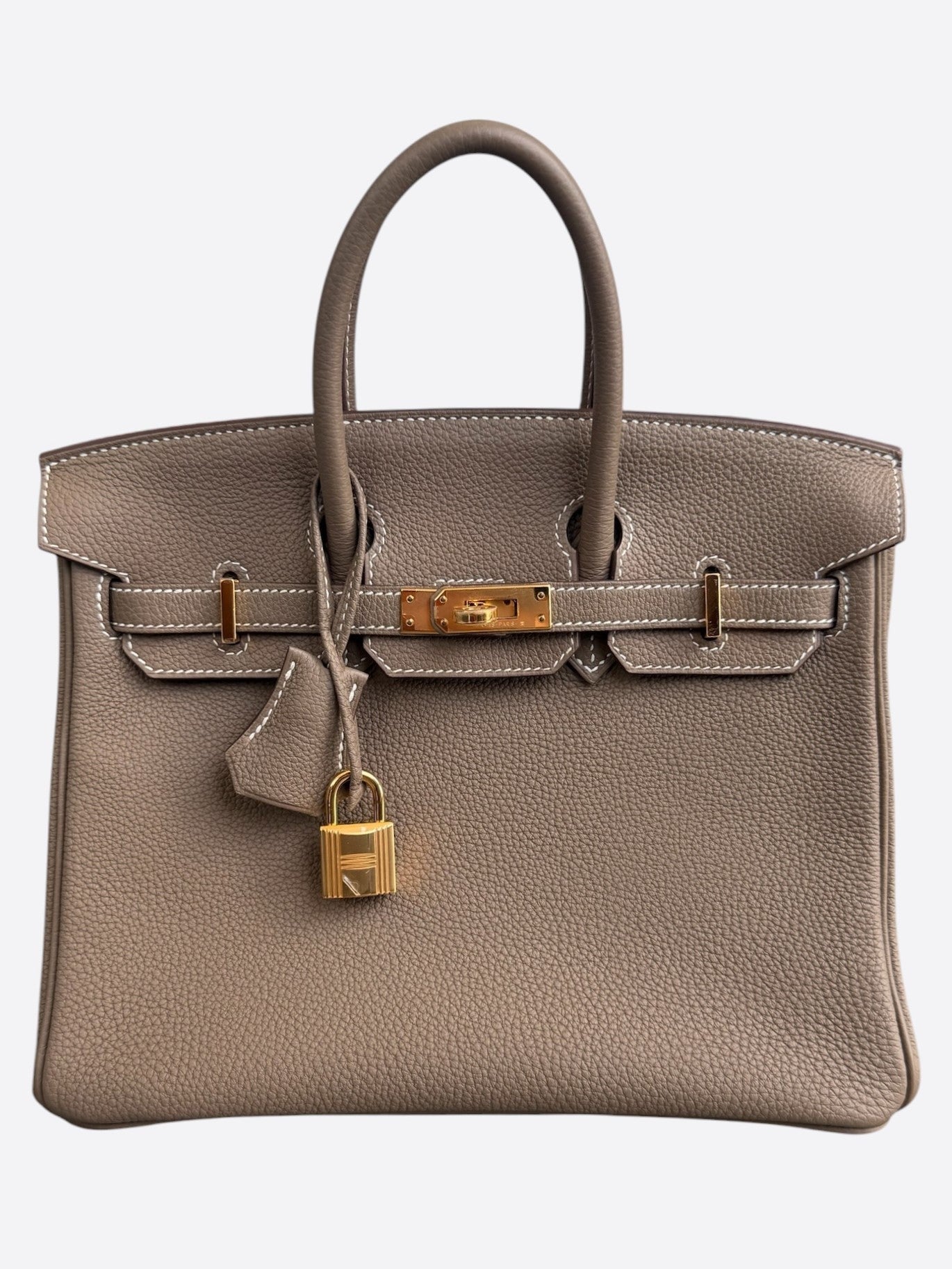 Hermes Etoupe Togo & Gold Hardware Birkin 25