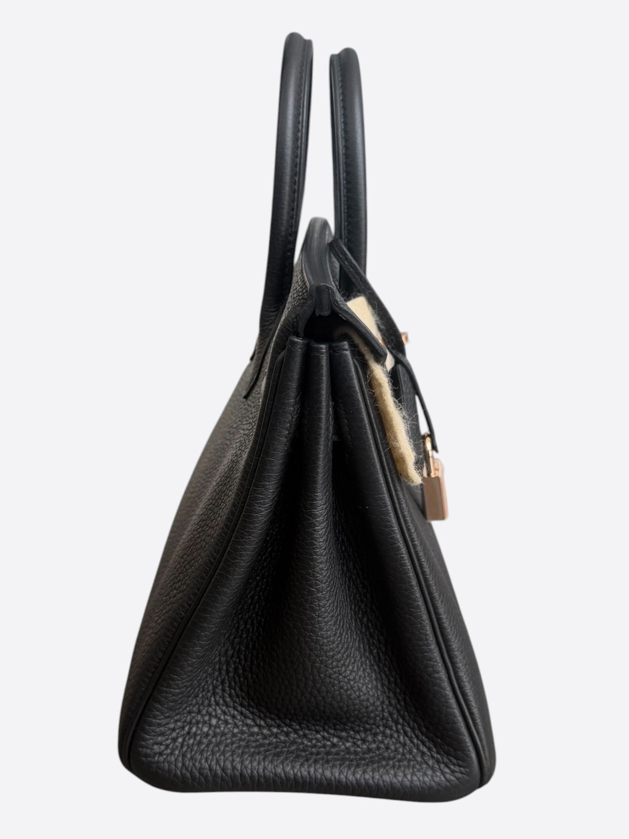 Hermes Black Togo & Rose Gold Hardware Birkin 25