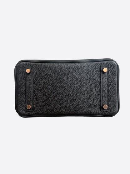 Hermes Black Togo & Rose Gold Hardware Birkin 25