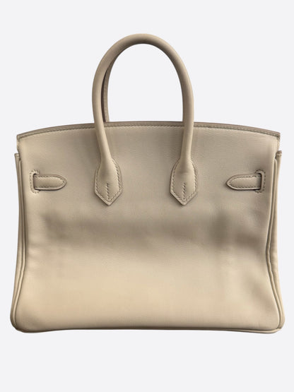 Hermes Craie Swift & Gold Hardware Birkin 25
