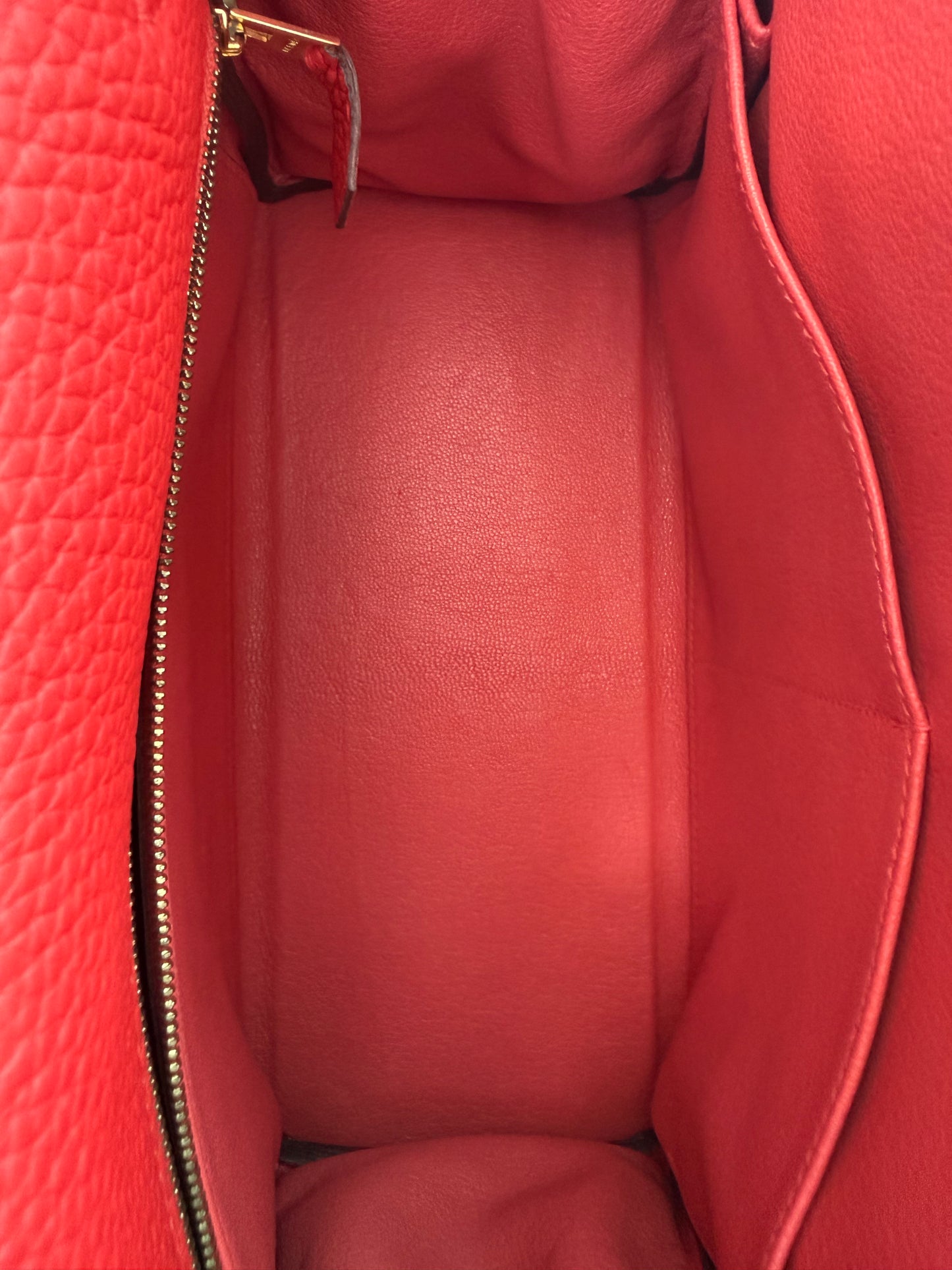 Hermes Rouge Casaque Togo & Gold Hardware Kelly 28