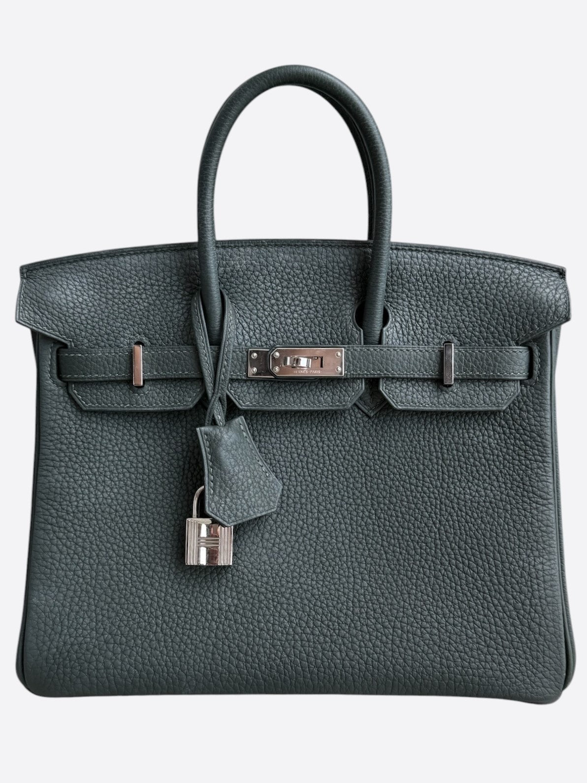 Hermes Vert Rousseau Togo & Palladium Hardware Birkin 25