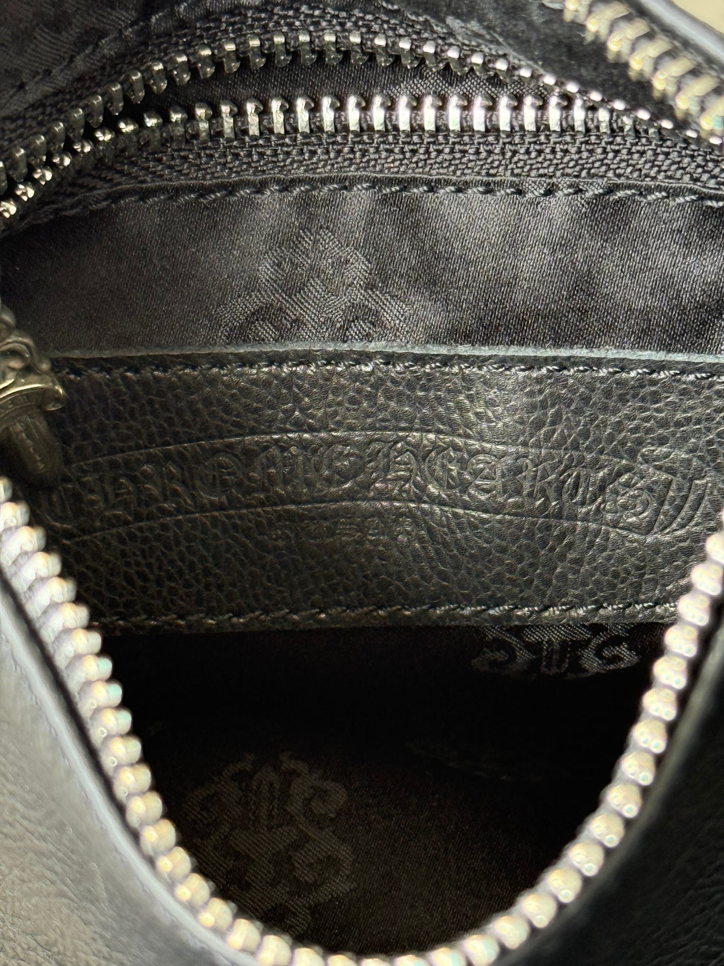 Chrome Hearts Black Leather Chicken Nugget Hand Bag