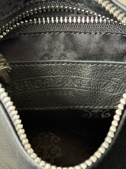 Chrome Hearts Black Leather Chicken Nugget Hand Bag