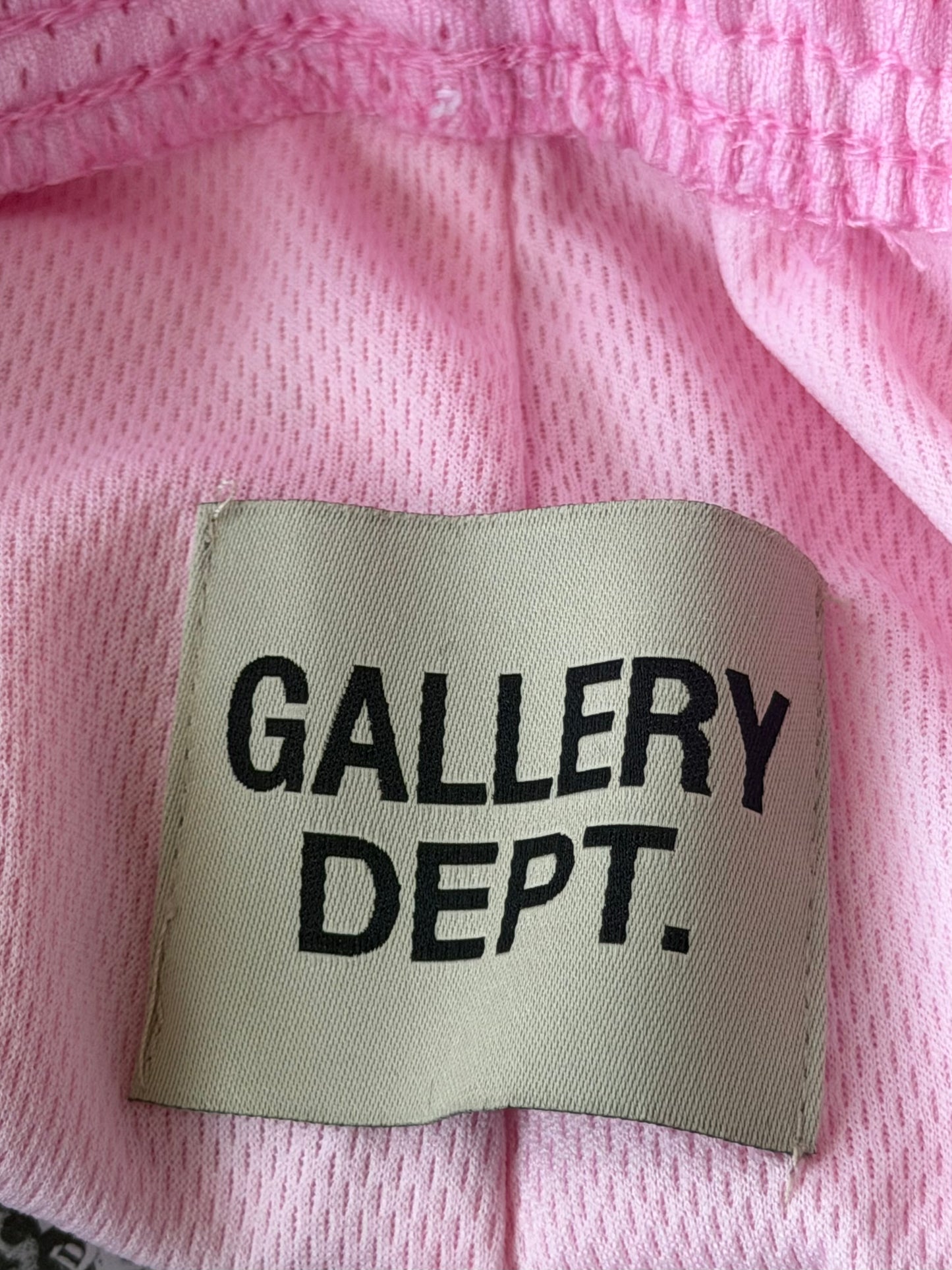 Gallery Dept Pink & White Logo Venice Court Shorts