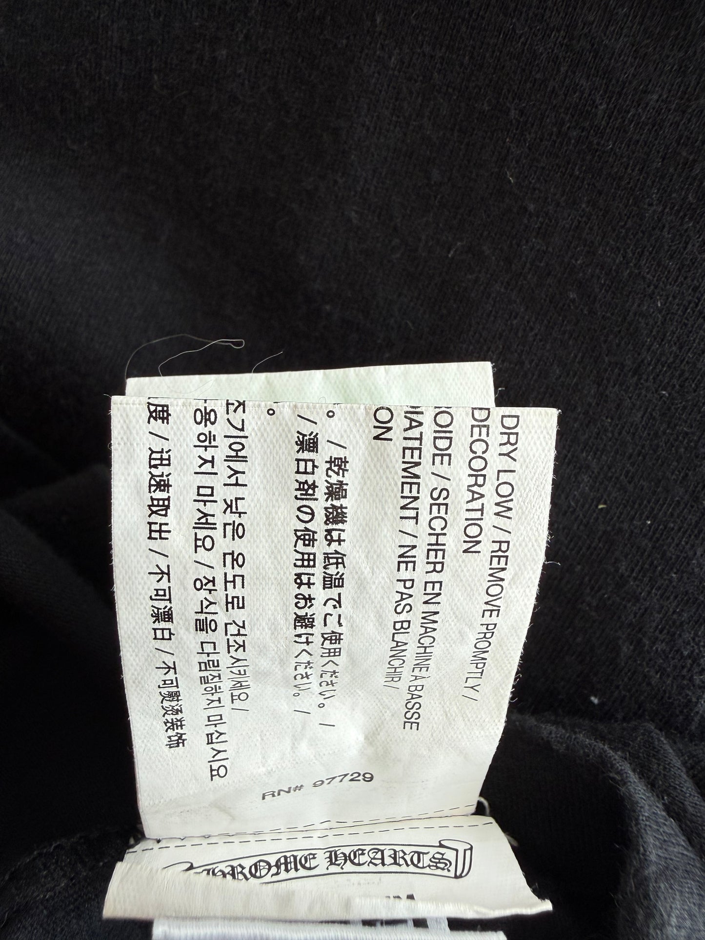 Chrome Hearts Black & White Dagger Logo T-Shirt