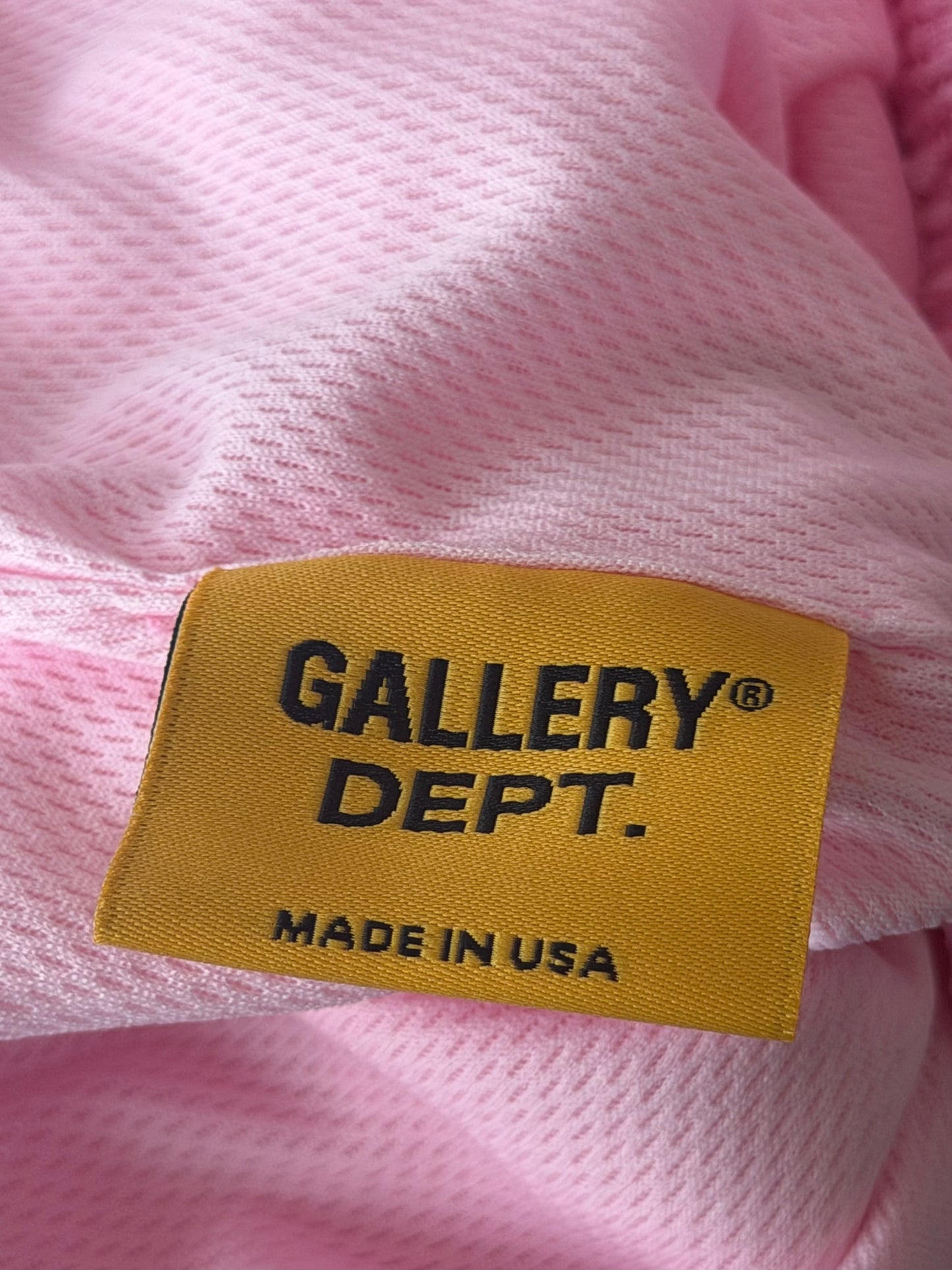 Gallery Dept Pink & White Logo Venice Court Shorts