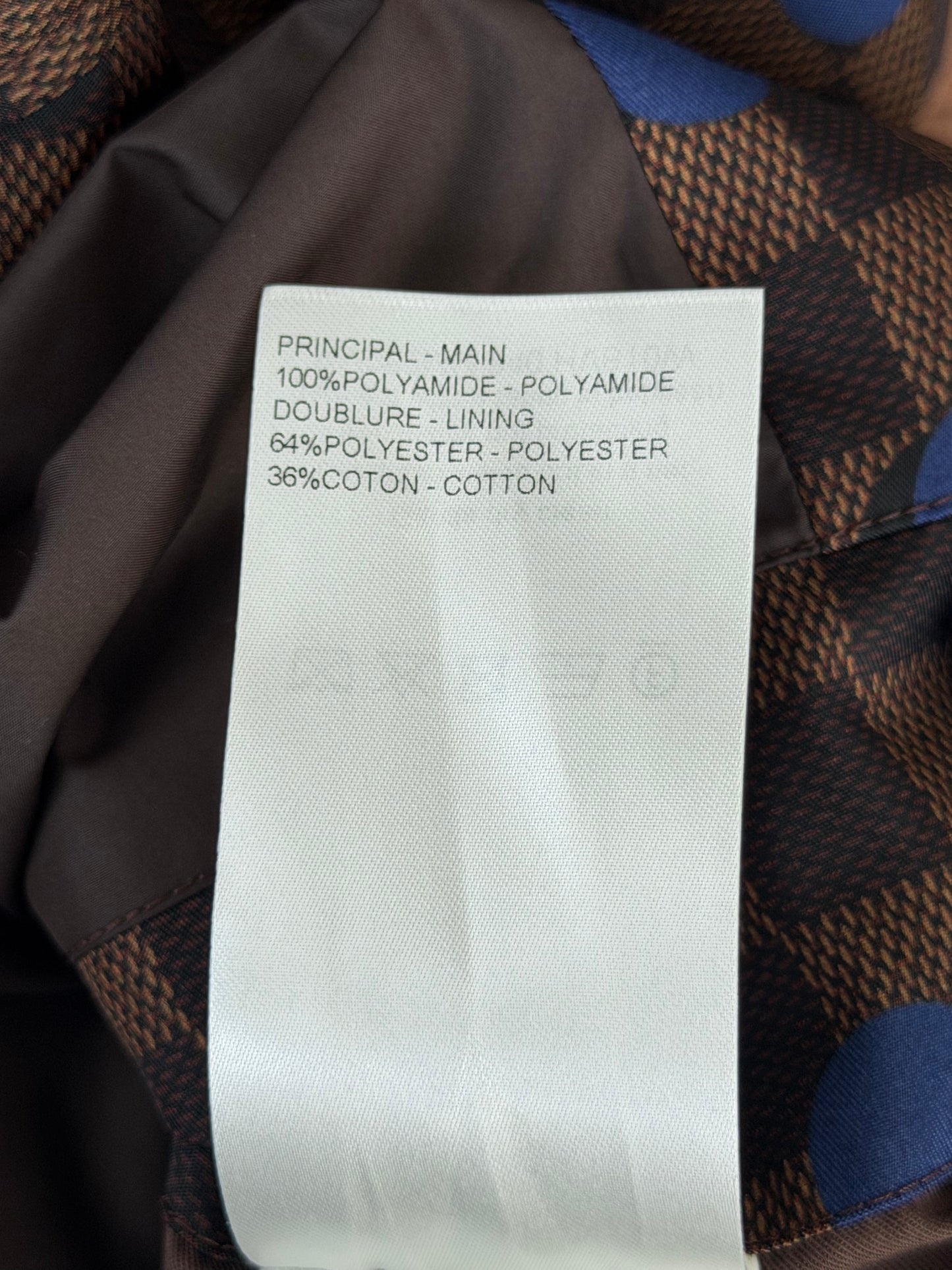 Louis Vuitton Brown Damier & Blue Polka Dot Windbreaker