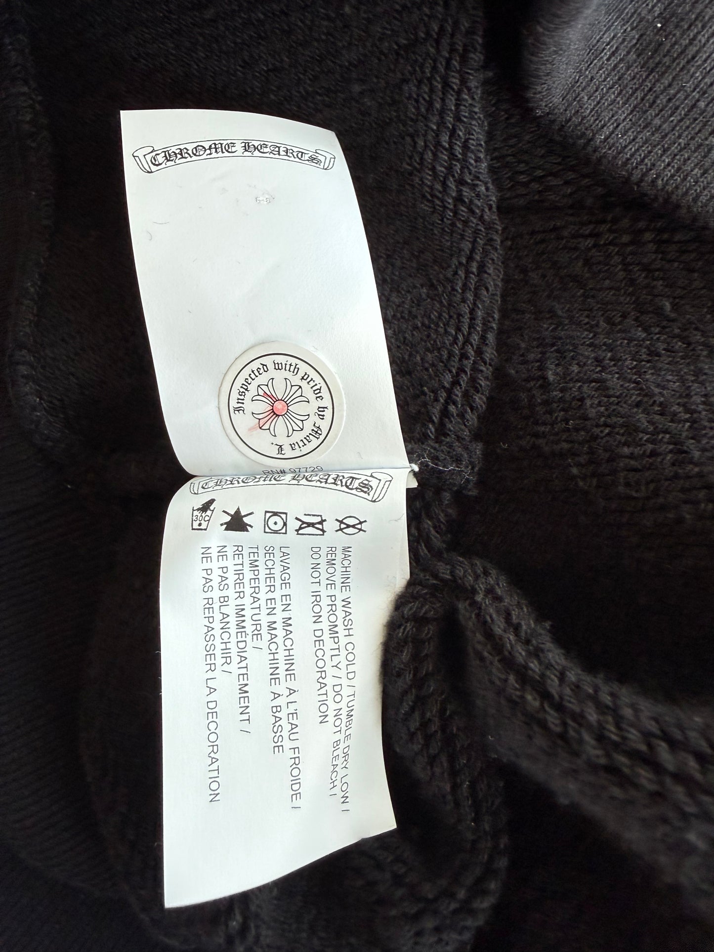 Chrome Hearts Black Triple Cross CH Logo Embroidered Sweater