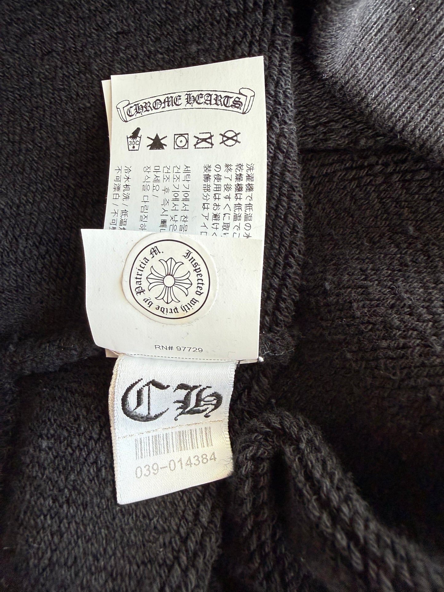 Chrome Hearts Black Triple Cross CH Logo Embroidered Sweater