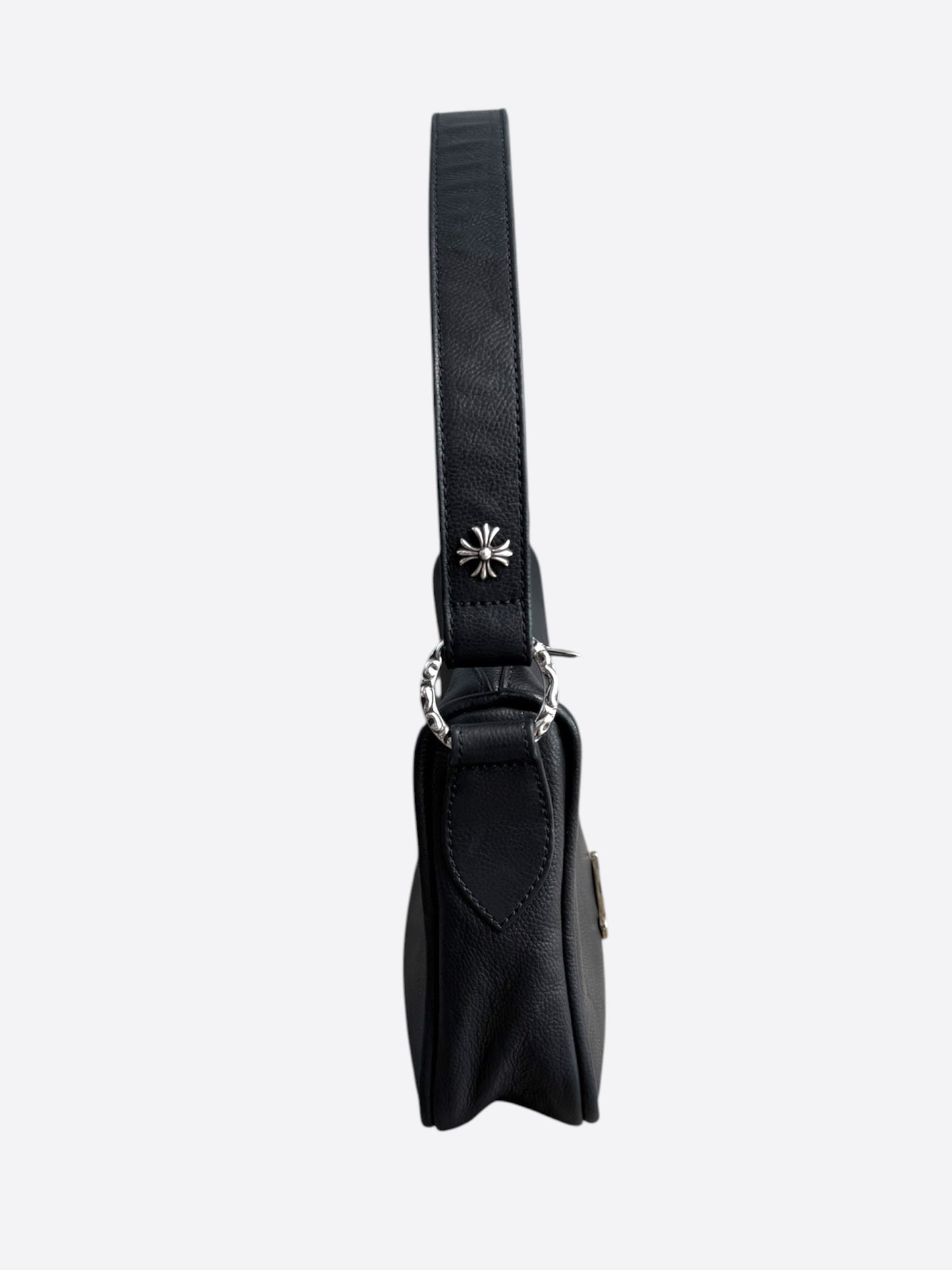 Chrome Hearts Black Leather Chicken Nugget Hand Bag