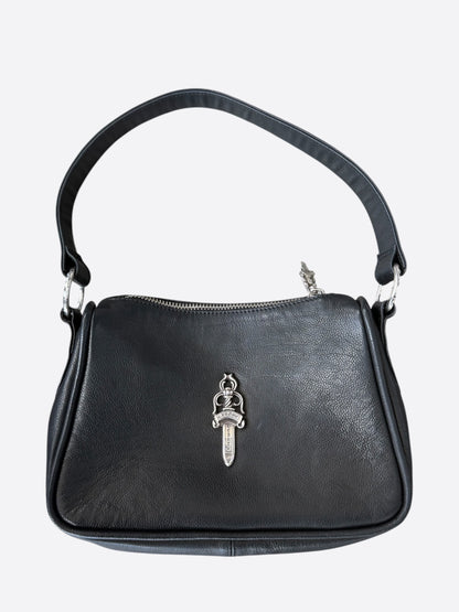 Chrome Hearts Black Leather Chicken Nugget Hand Bag