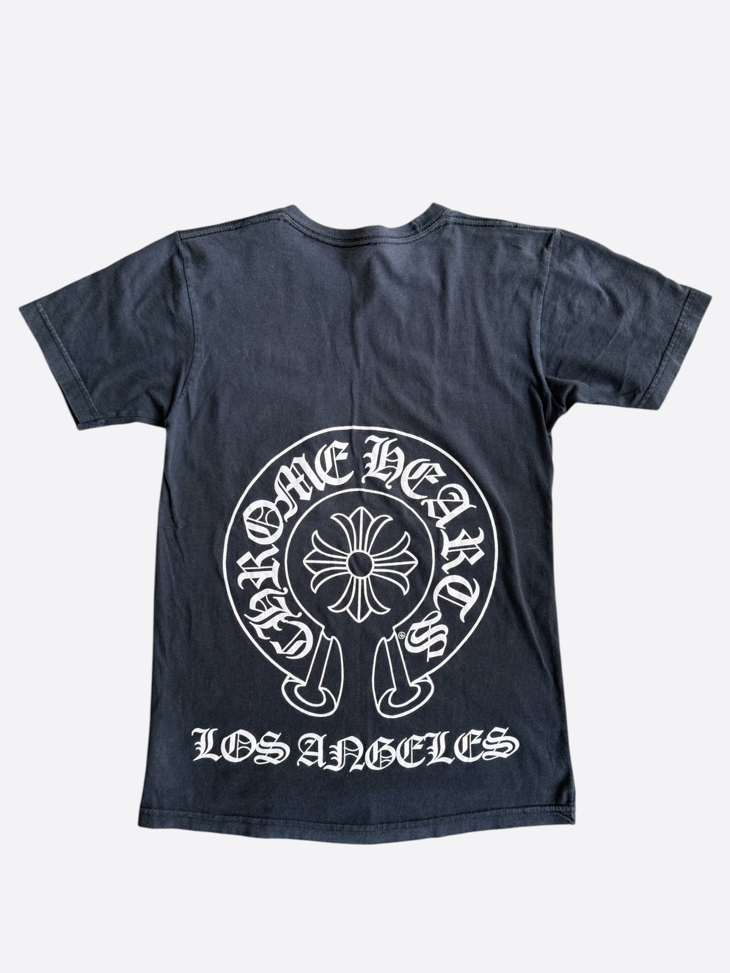 Chrome Hearts Black & White Los Angeles Horseshoe Logo T-Shirt