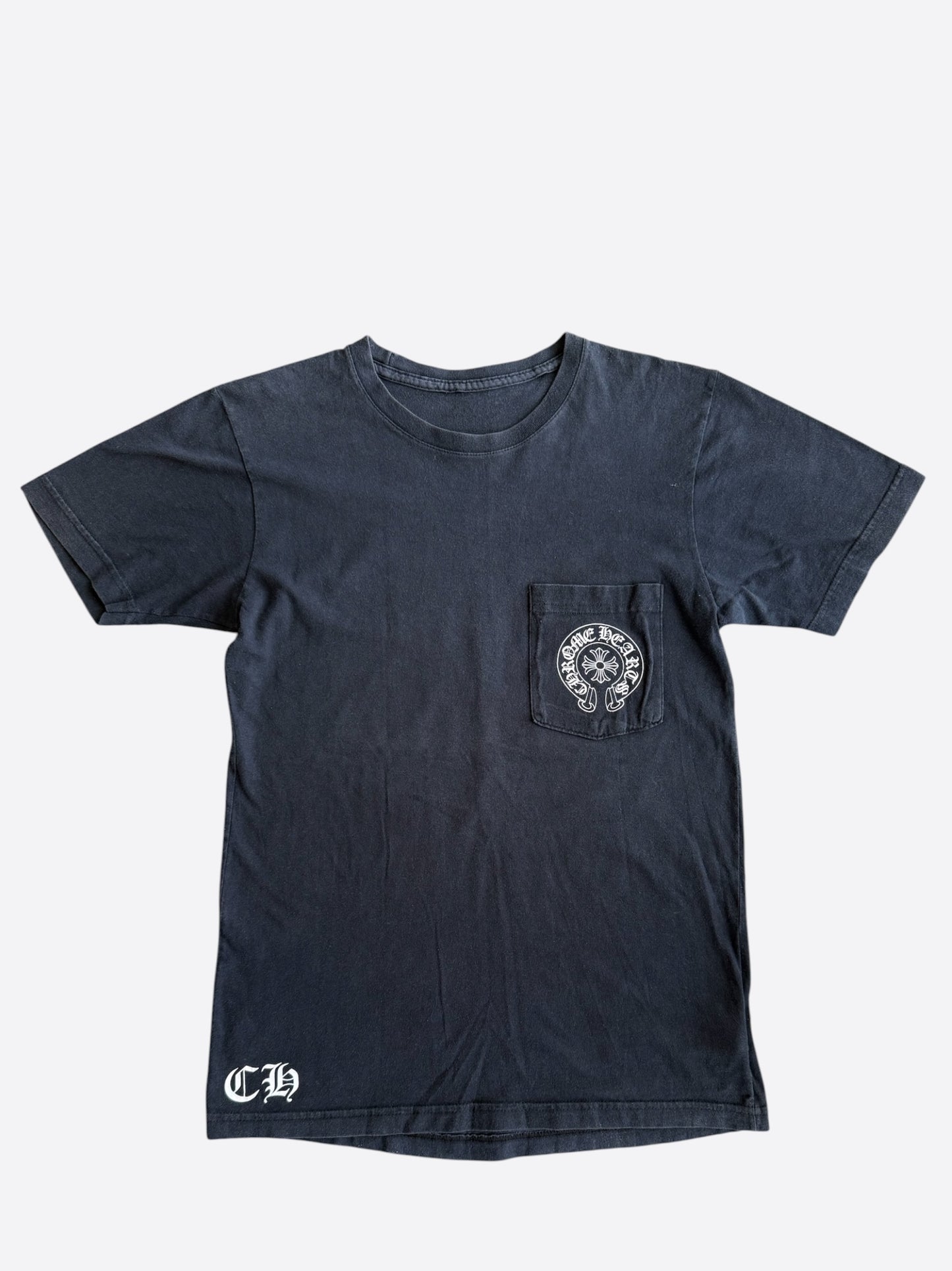 Chrome Hearts Black & White Los Angeles Horseshoe Logo T-Shirt