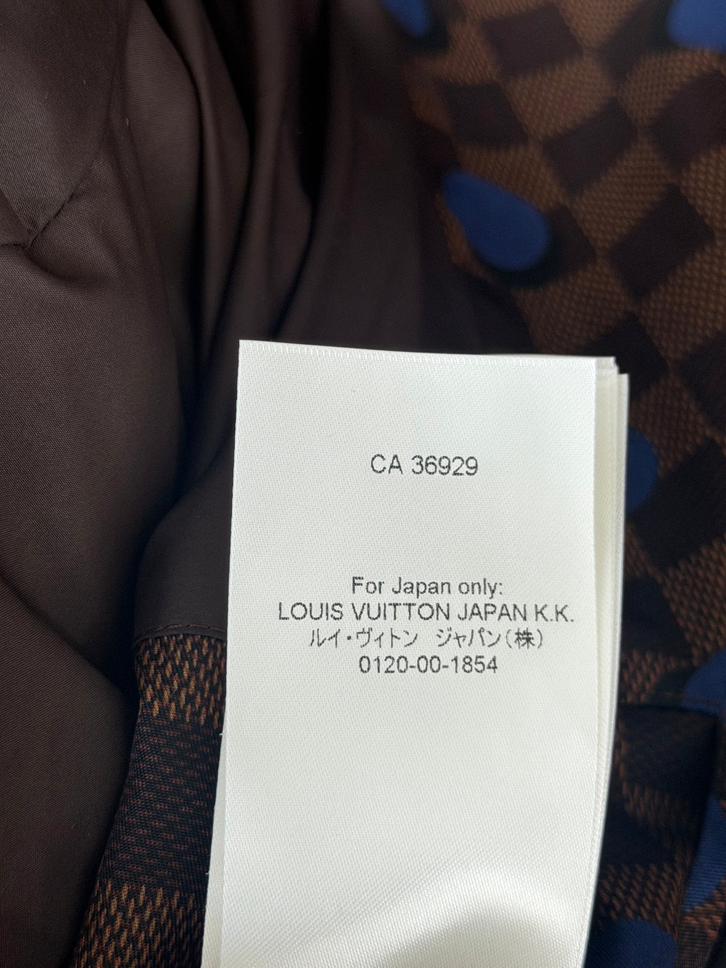 Louis Vuitton Brown Damier & Blue Polka Dot Windbreaker